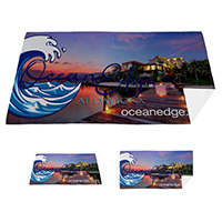 30” x 60” Full Color RPet Waffle Weave Sand Free Beach/Yoga Towel